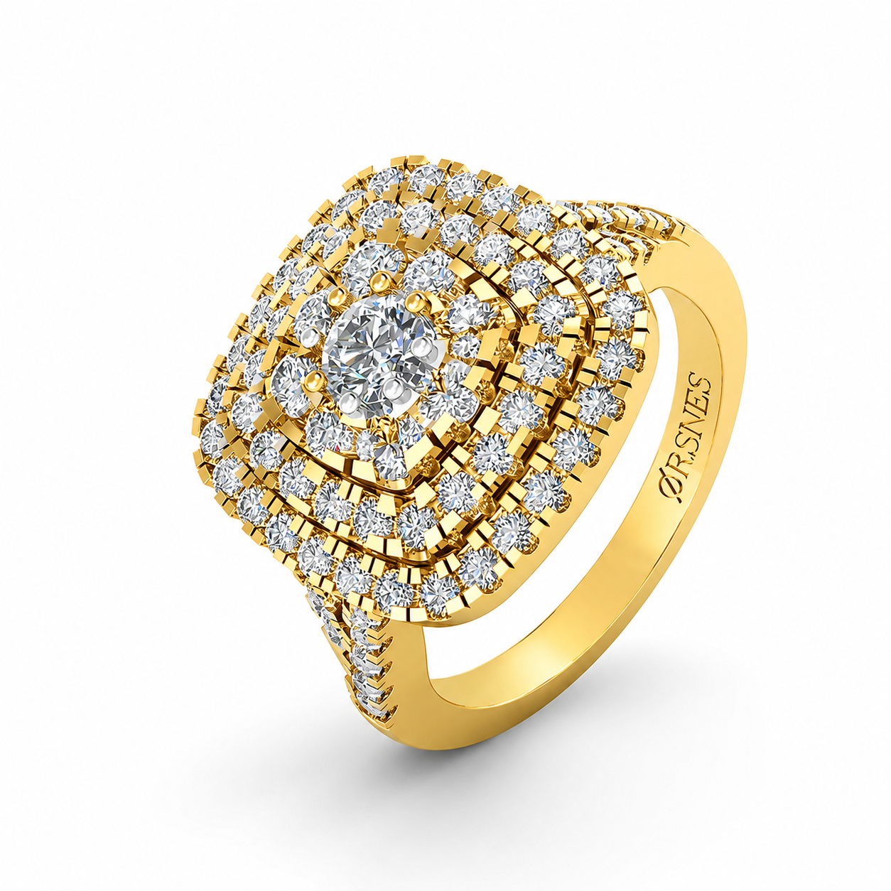 14KT.RING 1,0220 SOM PYRAMIDE