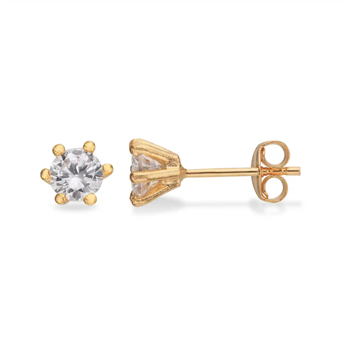 ØREPYNT SYN.ZIR. 5 MM. 8 KT.