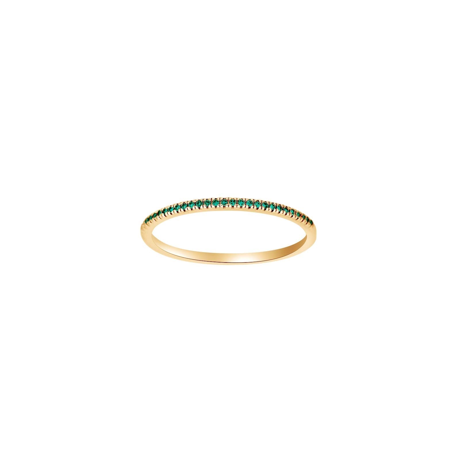 HEART 14KT. GULD ALLIANCERING M/SMARAGD