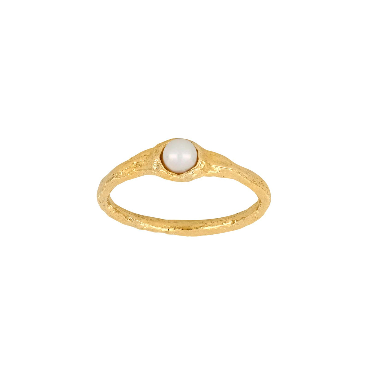 8KT. GULDRING M. FERSKVANDSPERLE