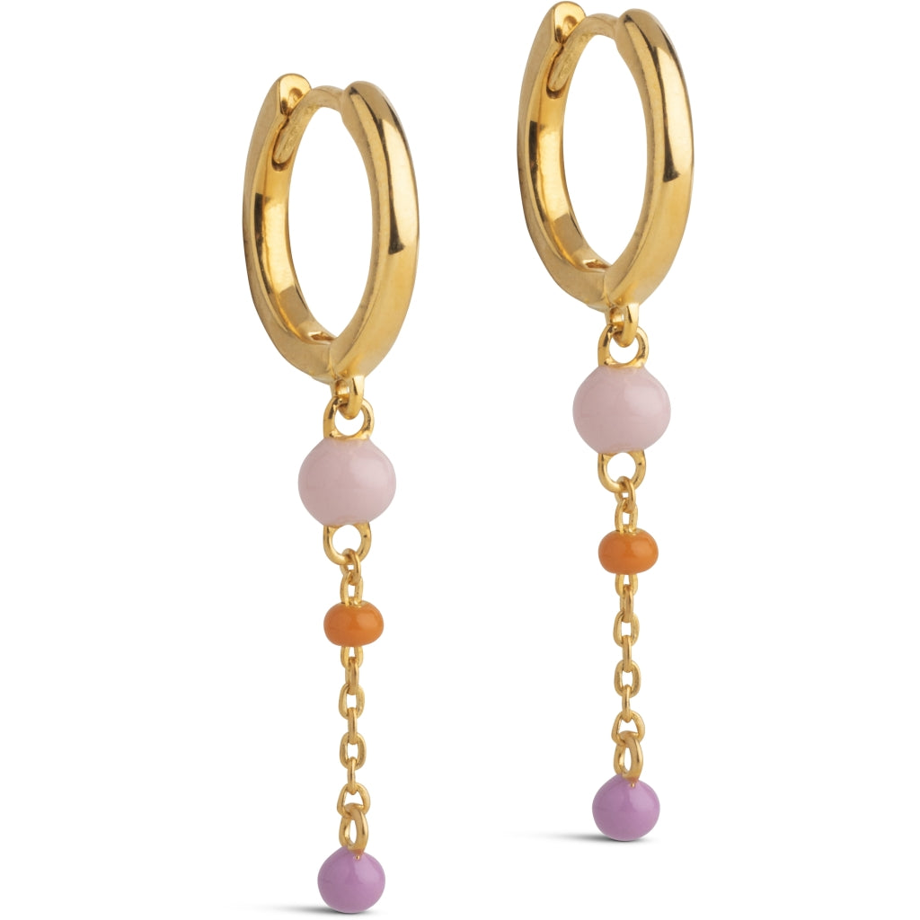 Enamel Lola Bold Hoops øreringe i 18 karat forgyldt sterlingsølv E424G-BLUSH