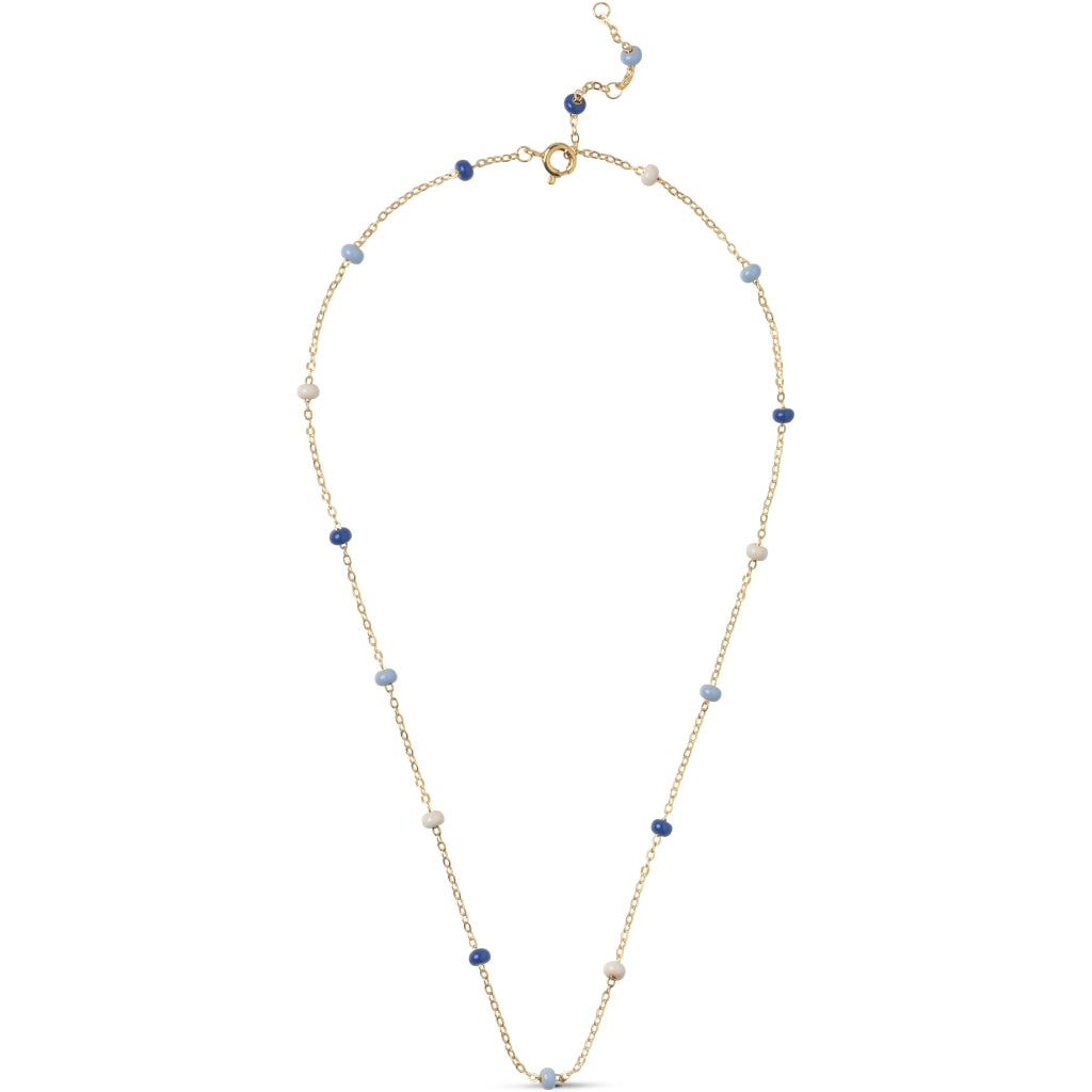 Enamel Lola Bold Halskæde i 18K Forgyldt Genanvendt Sterlingsølv N137G-MARINE