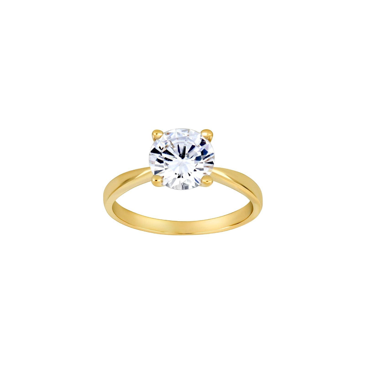 8KT. GULDRING M/8 MM CZ I 4 GRABBER