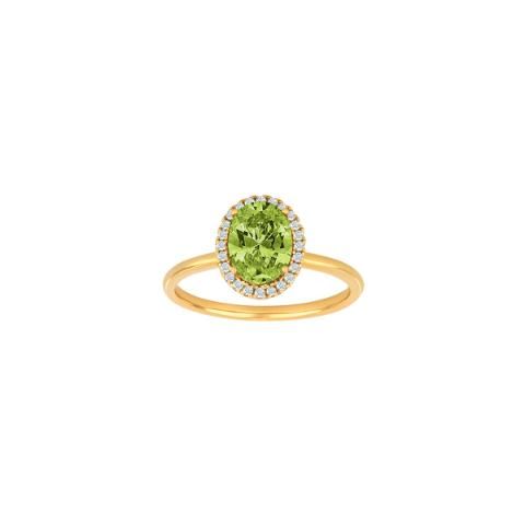 FORGYLDT RING MILLENOR GRØN
