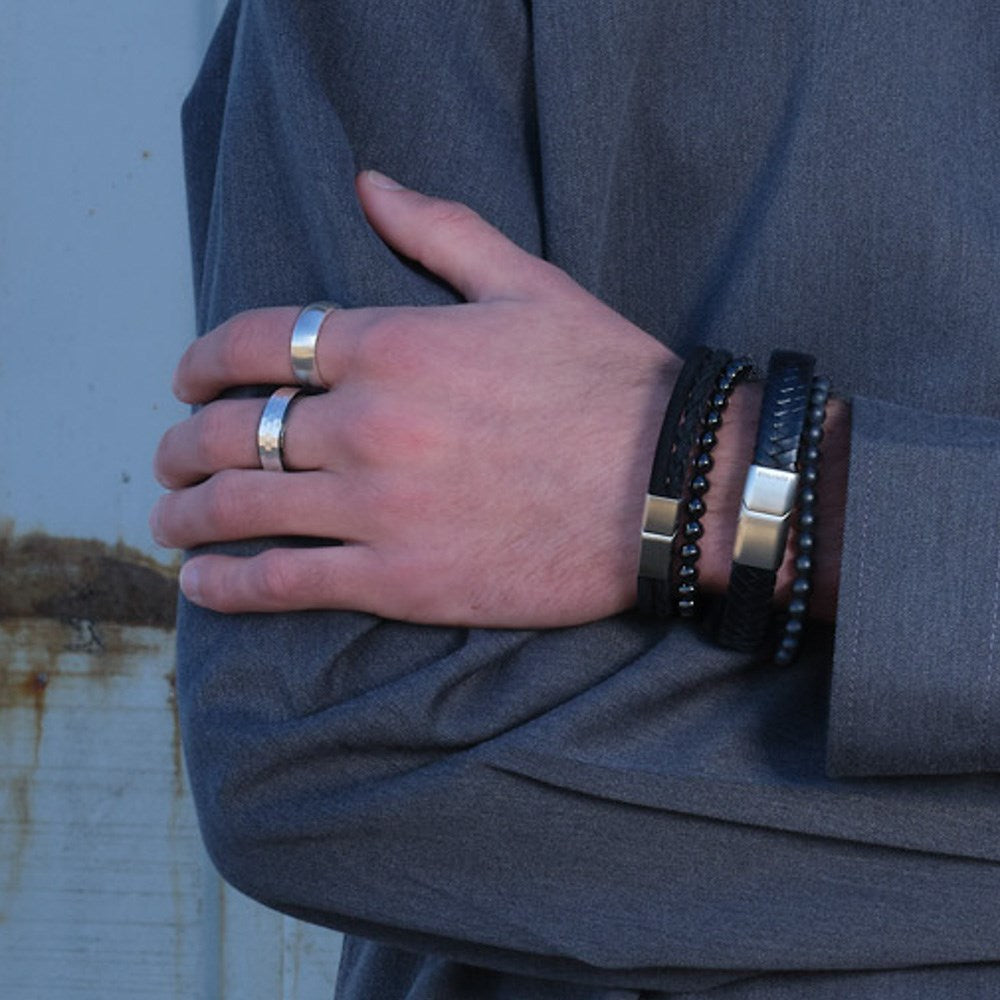 SON ARMBÅND BLACK ONYX19CM - 25CM