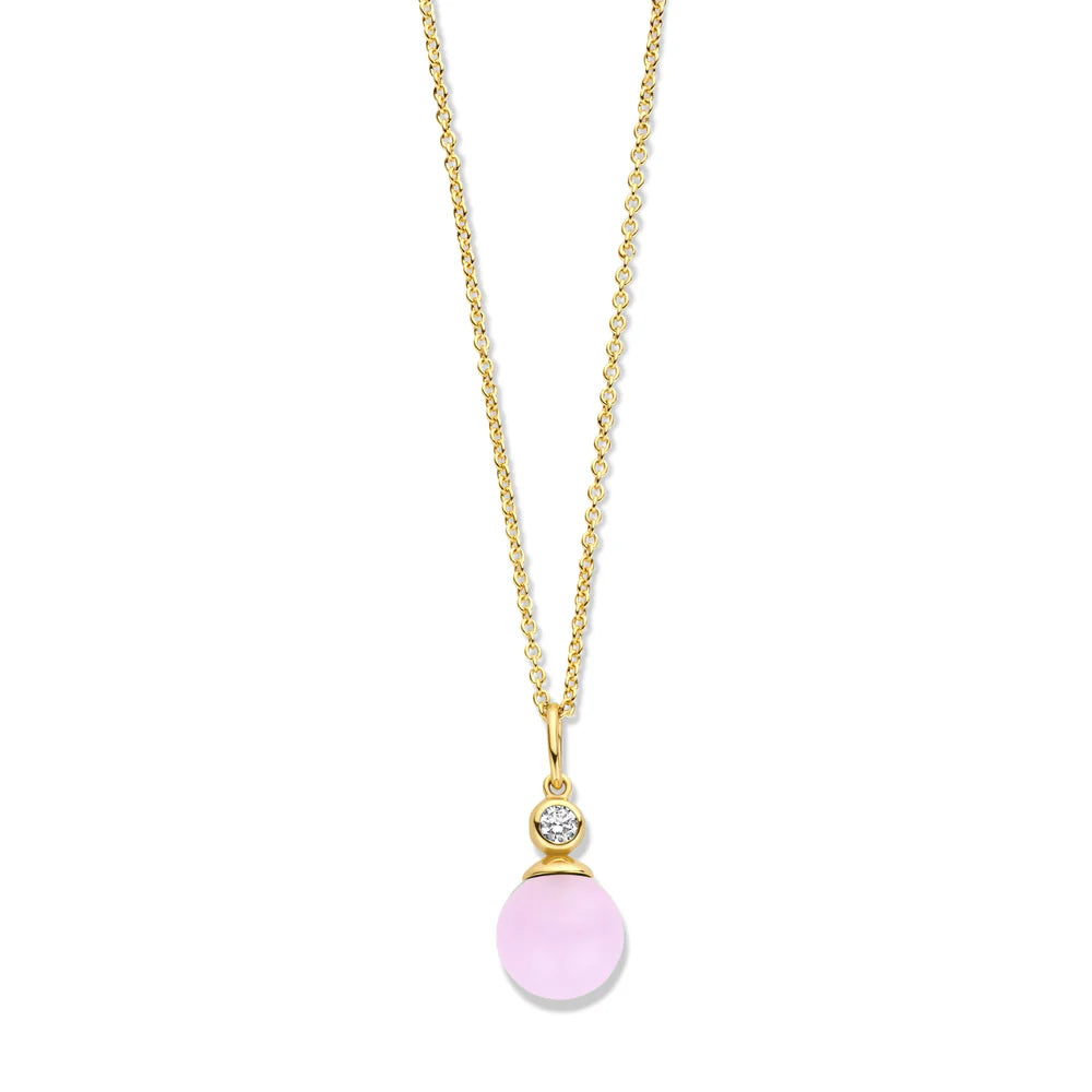 FIGARO PENDANT GP CZ PINK 9MM