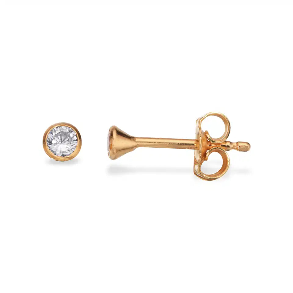 ØREPYNT SYN.ZIR. 3 MM. 14 KT.