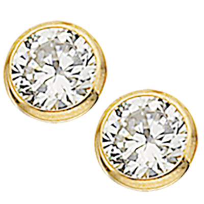 ØREPYNT SYN.ZIR. 4 MM. 8 KT.