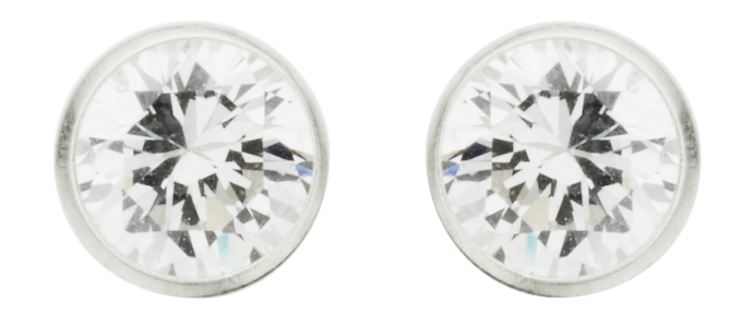 ØREPYNT SYN.ZIR. 5 MM. SØLV