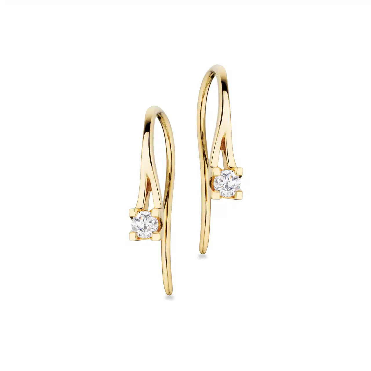 14KT.KLEOPATRA ØREBØJLE 0,15W.SI