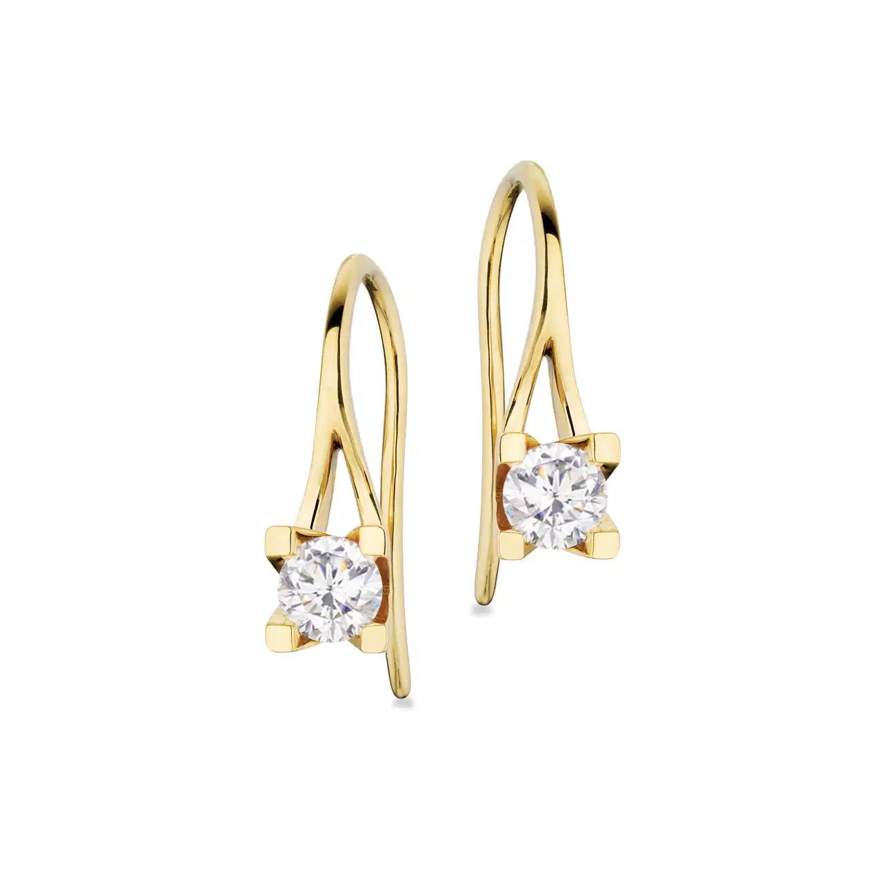 14KT.KLEOPATRA ØREBØJLE 0,50W.SI