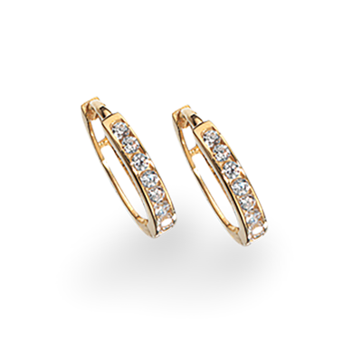 CLIP-CREOLER SYN.ZIR. 11 X 2 MM. 8 KT.