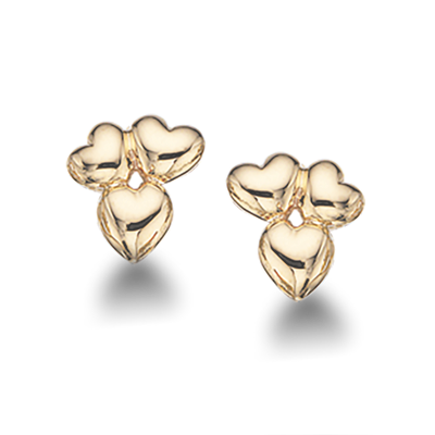 ØREPYNT HJERTER 8 KT.