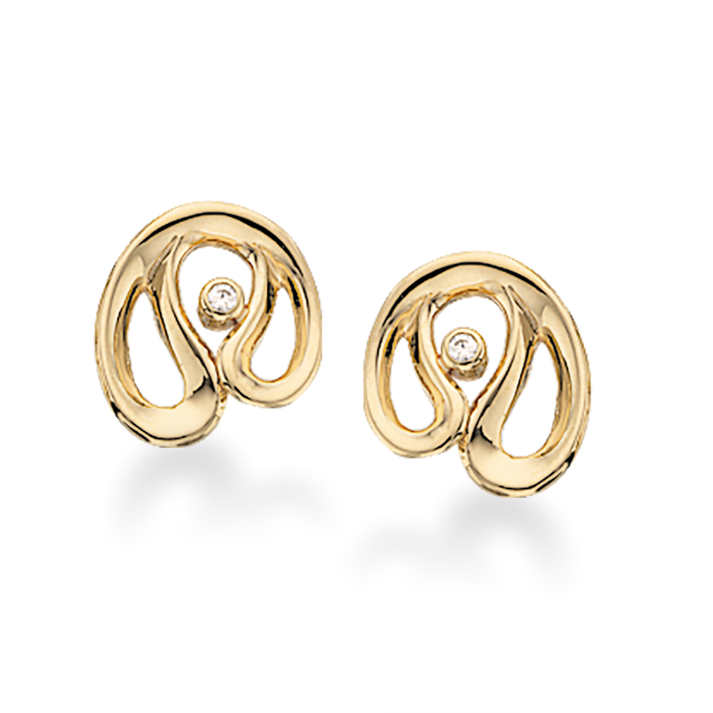 ØREPYNT SYN. CUBIC ZIR. 8 KT.