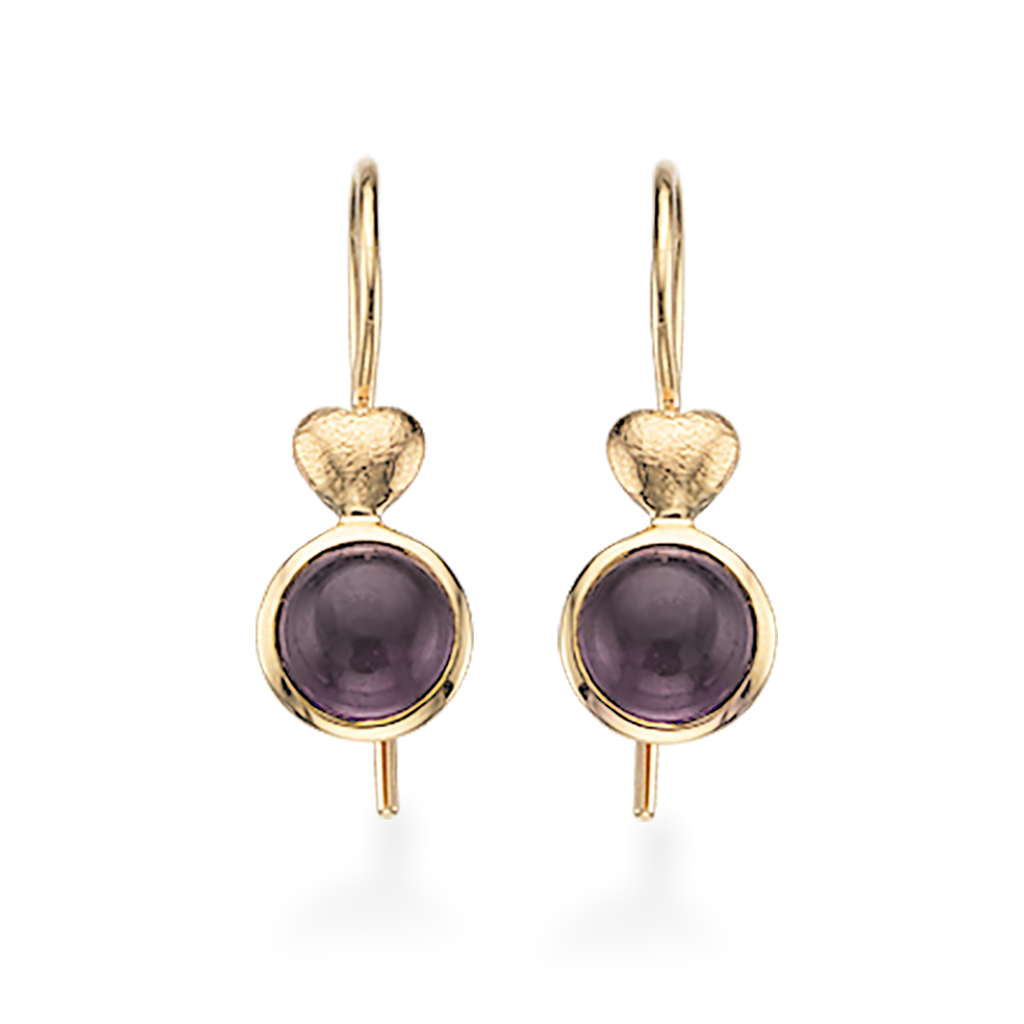 PRIMAVERA ØREBØJLER AMETYST 14 KT.