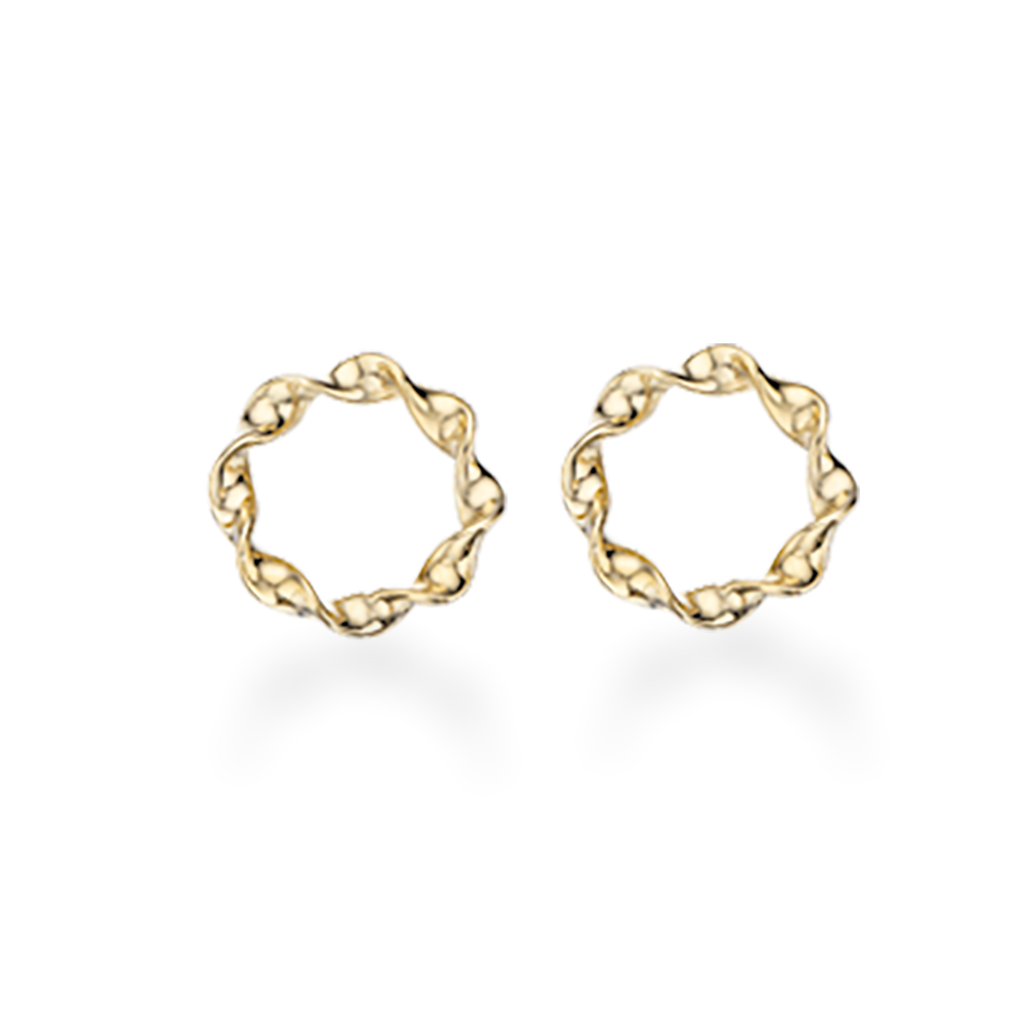 ØREPYNT SNOET CIRKEL 8 KT.