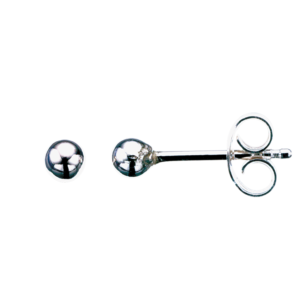 ØREPYNT KUGLE 3 MM. SØLV