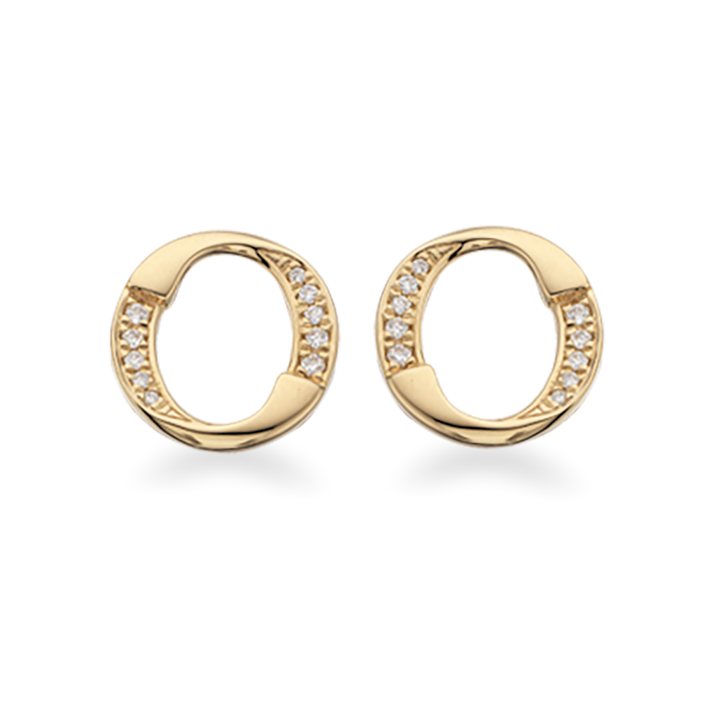 ØREPYNT CIRKEL 0,08 H-W/SI 14 KT.