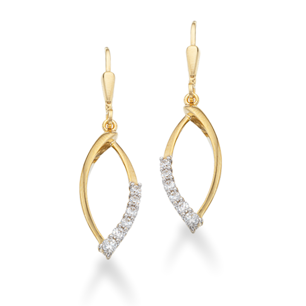 ØREBØJLE CUBIC ZIR. 8 KT.