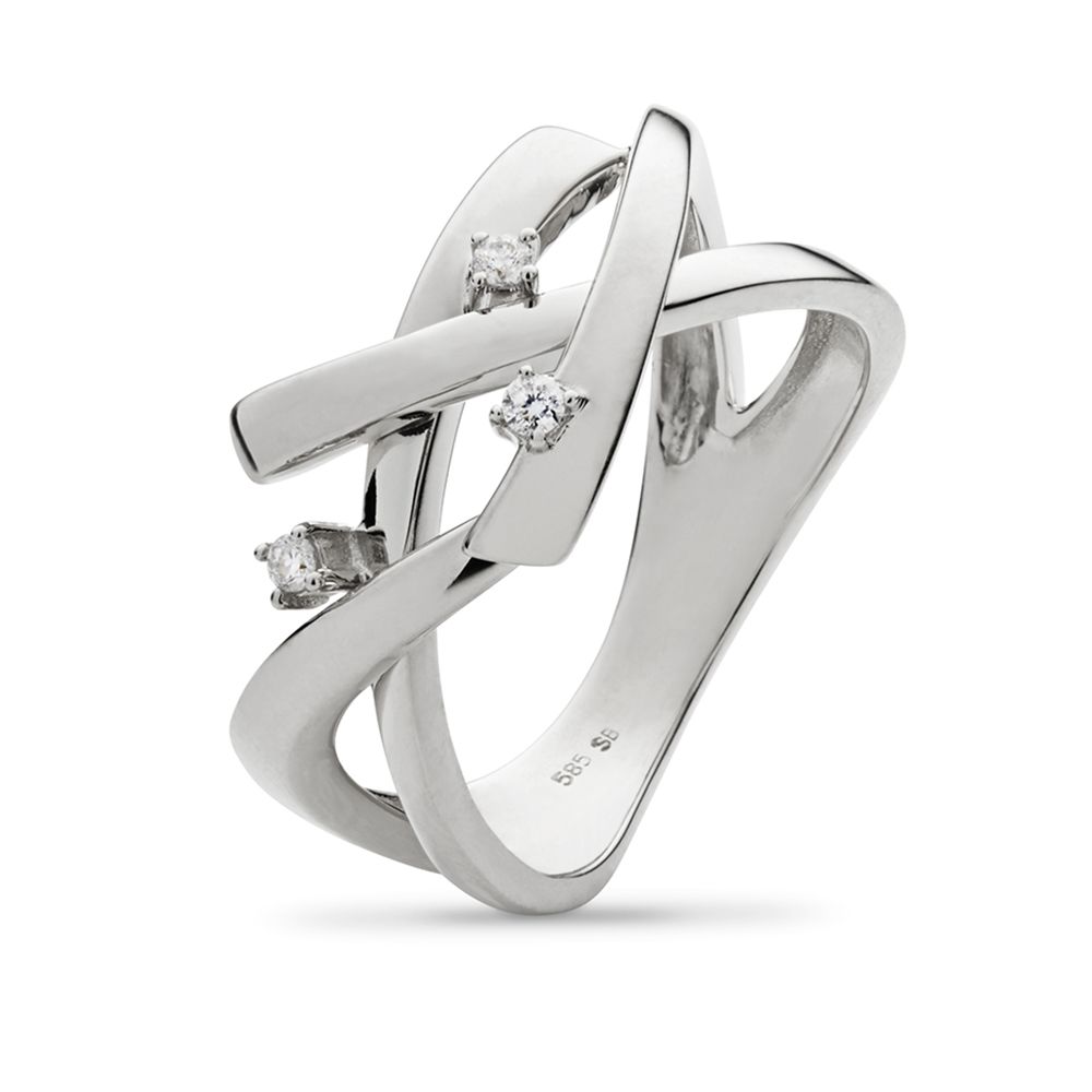 14KT.RING COLOMBINE 3X0,02W.SI