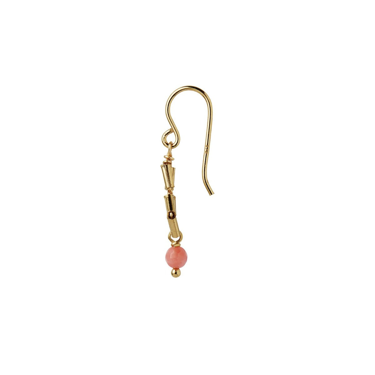 SØLV ØRERING PETIT CARRÉ M.CORAL