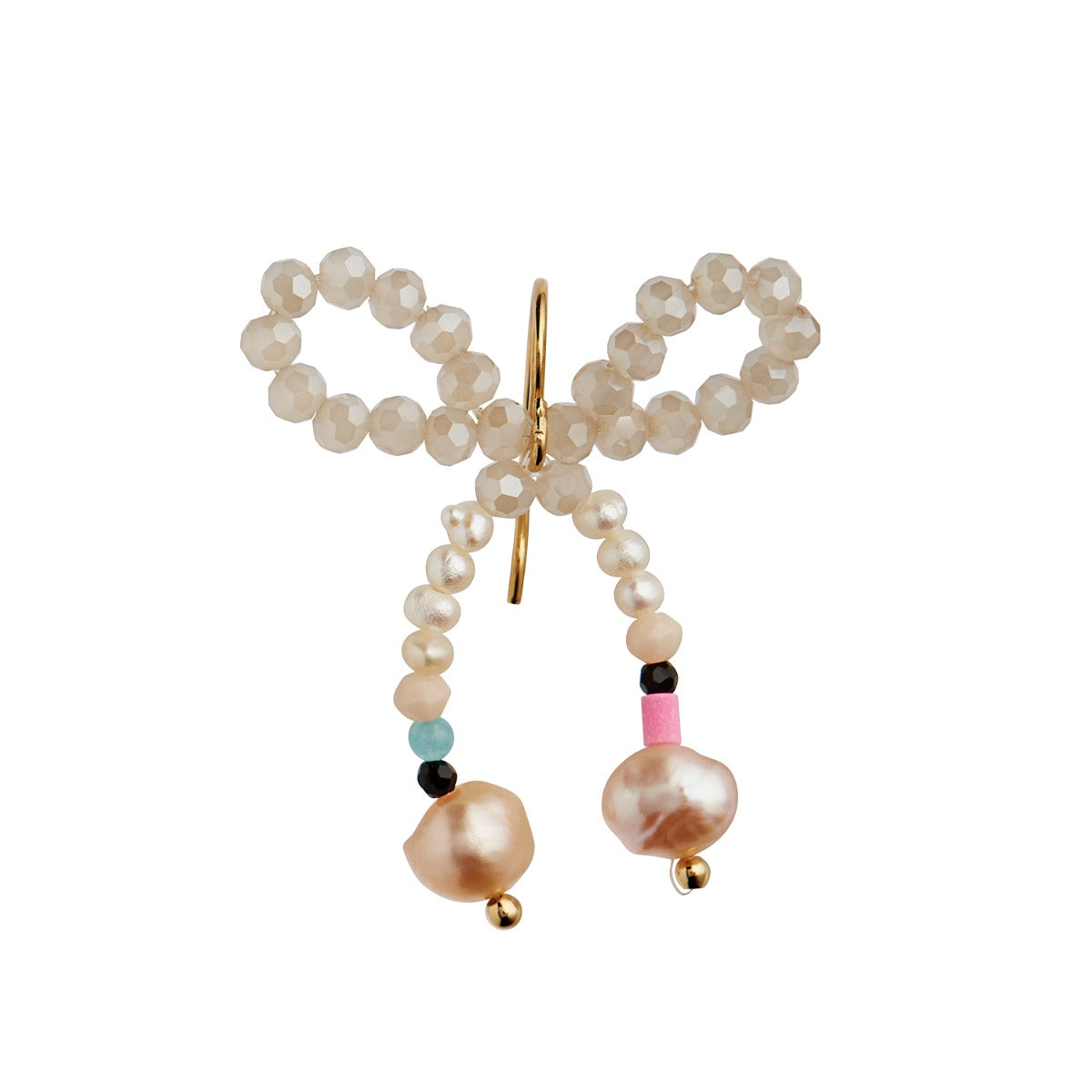 GLOW BOW EARRING - CREAMY COLORS - SINGLE