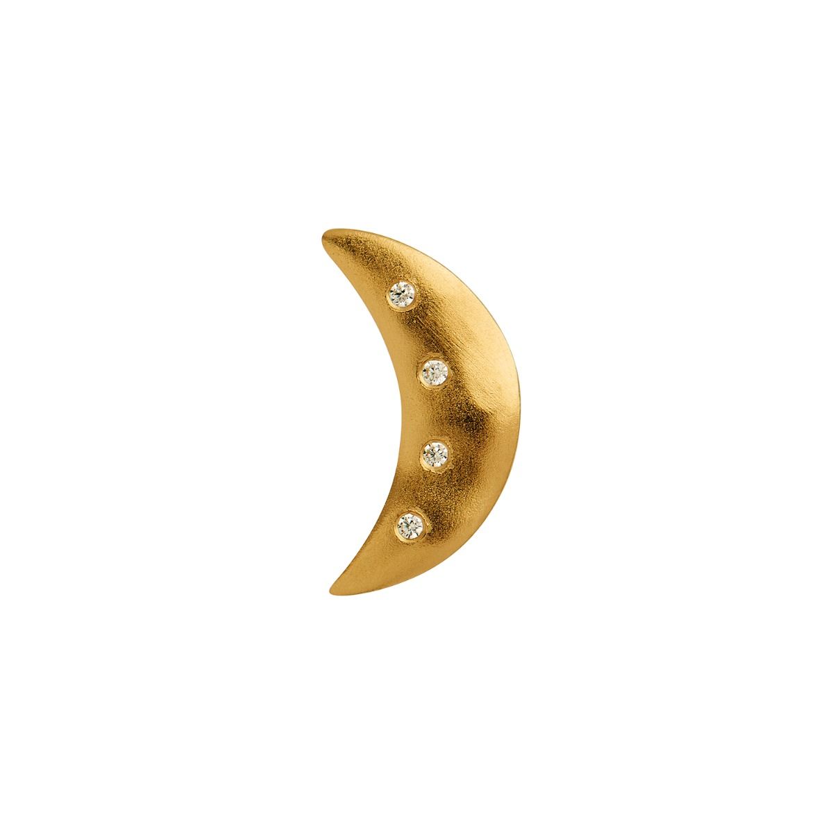 BELLA MOON EARRING WITH FOUR STONES - SINGLE