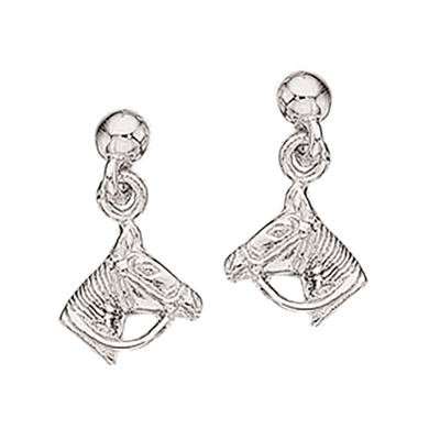 ØREHÆNGERE HESTEHOVED SØLV