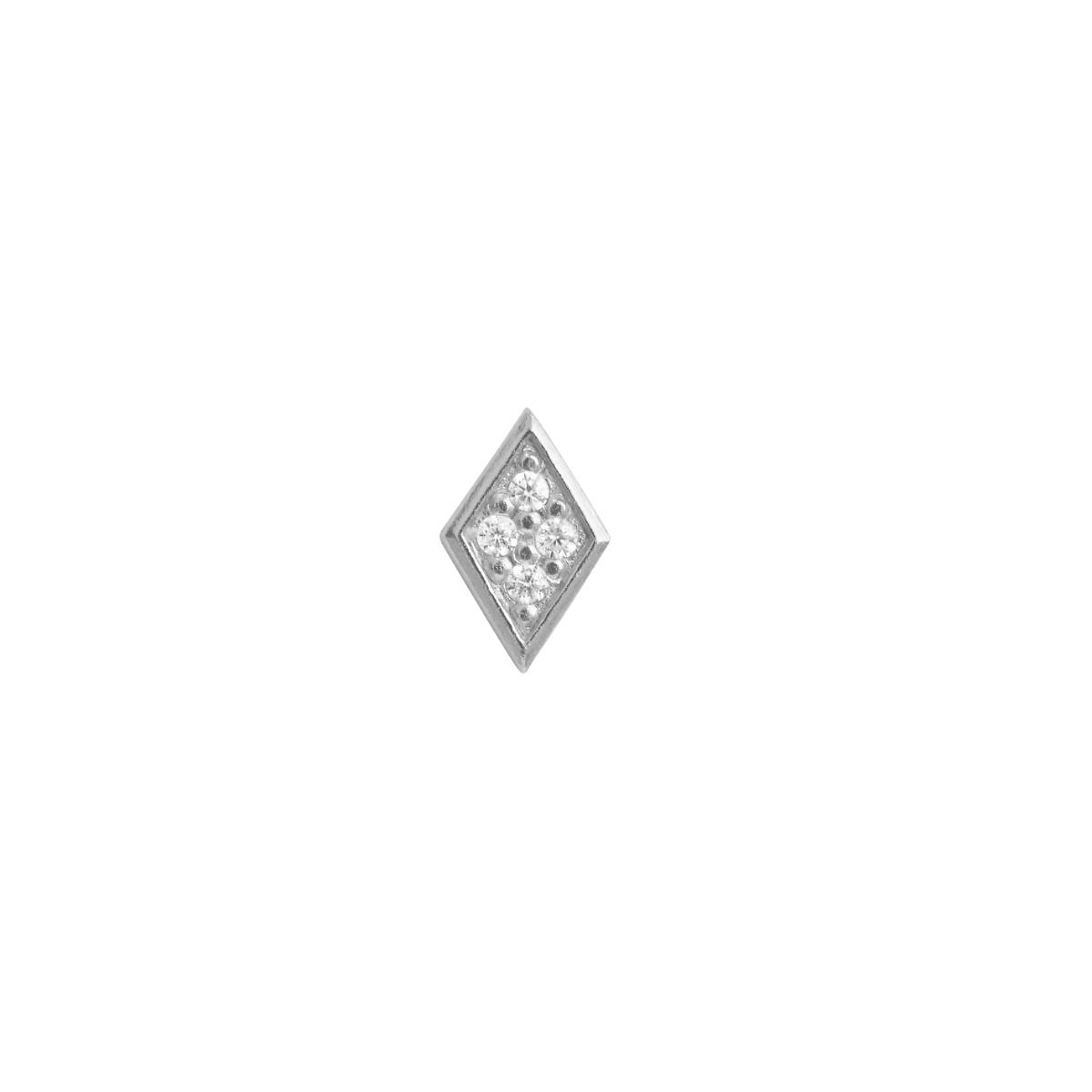 MISS HARLEKIN ØRERING WITH STONES SILVER - SINGLE