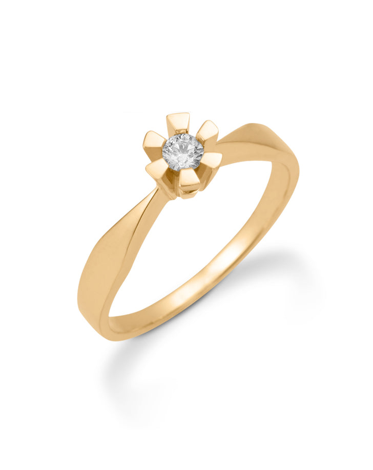 14KT. RING 0,30 CT ETERNITY 52