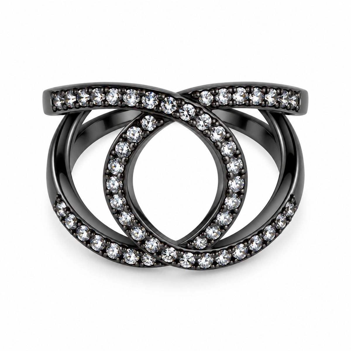 SØLV/OX RING M/CZ
