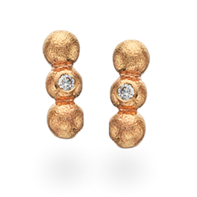 14 Karat Guld Ørestikker fra Scrouples med Diamanter 0,04 Carat TW/SI