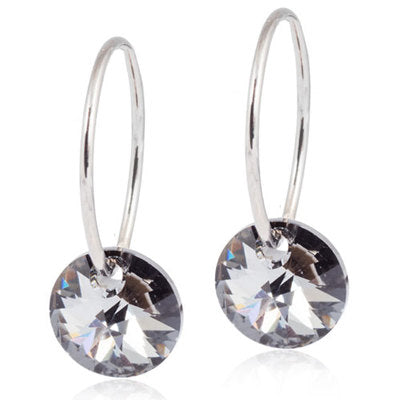 NT EAR RING 14 MM, ROUND 8 MM, BLACK DIAMOND