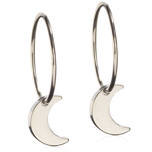 NT EAR RING, PENDANT MOON 8 MM