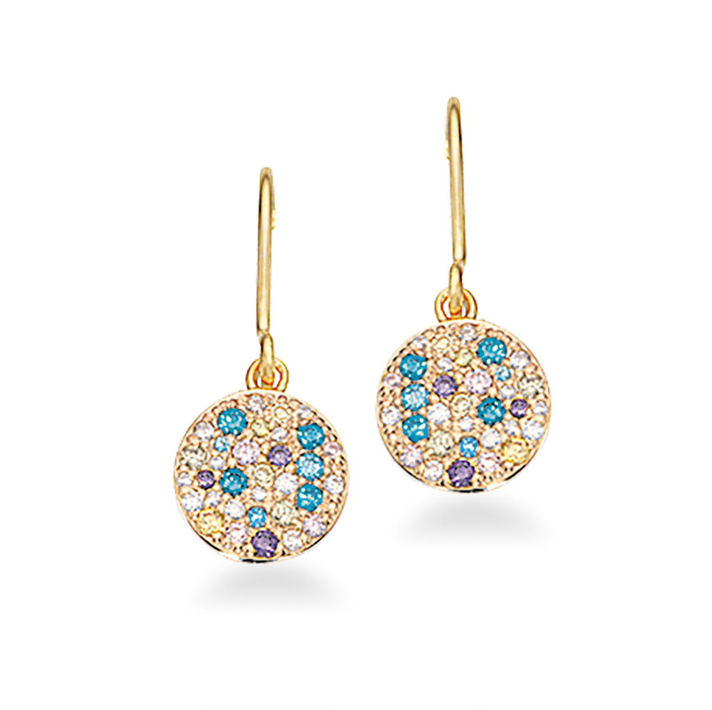 SØLV FG ØREHÆNGER M.MIX ZIR