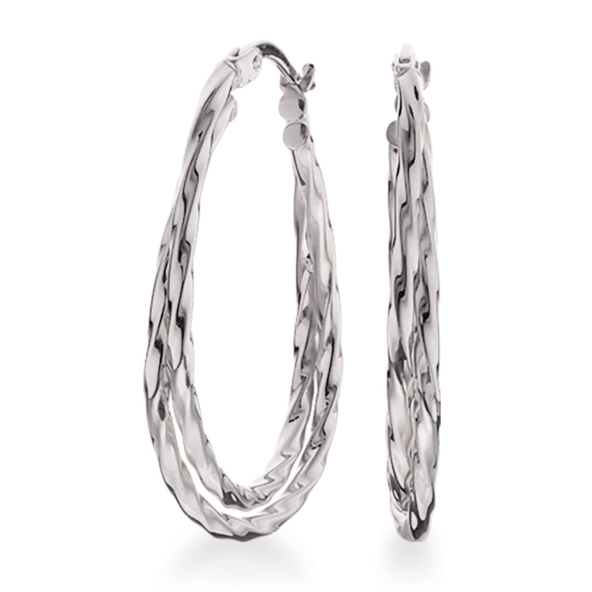 CREOLER OVAL SNOET 21X36 MM. SØLV RH.