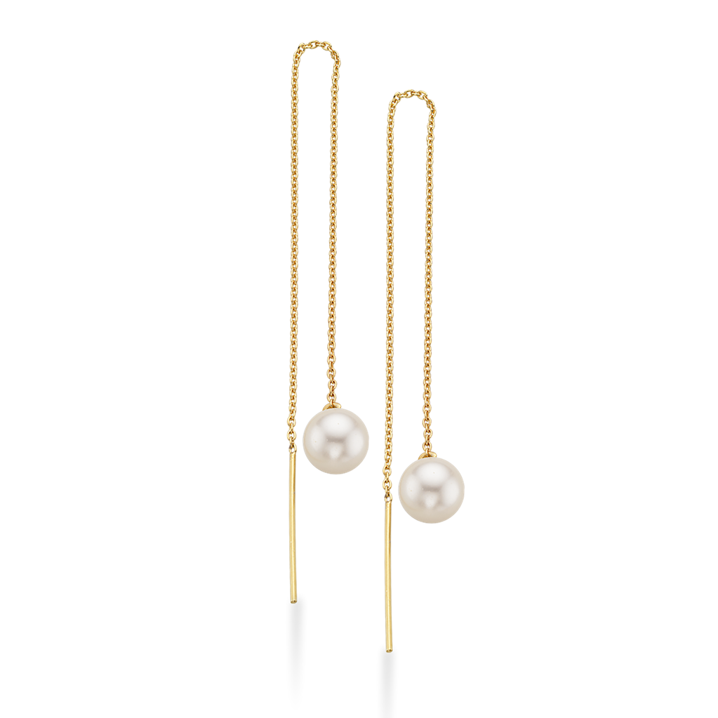 ØREKÆDER SWAROVSKI PERLE SØLV FG.