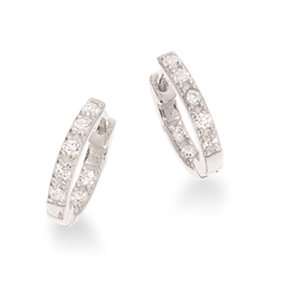 SOHO CREOLER 12 MM CUBIC ZIR. SØLV PT.