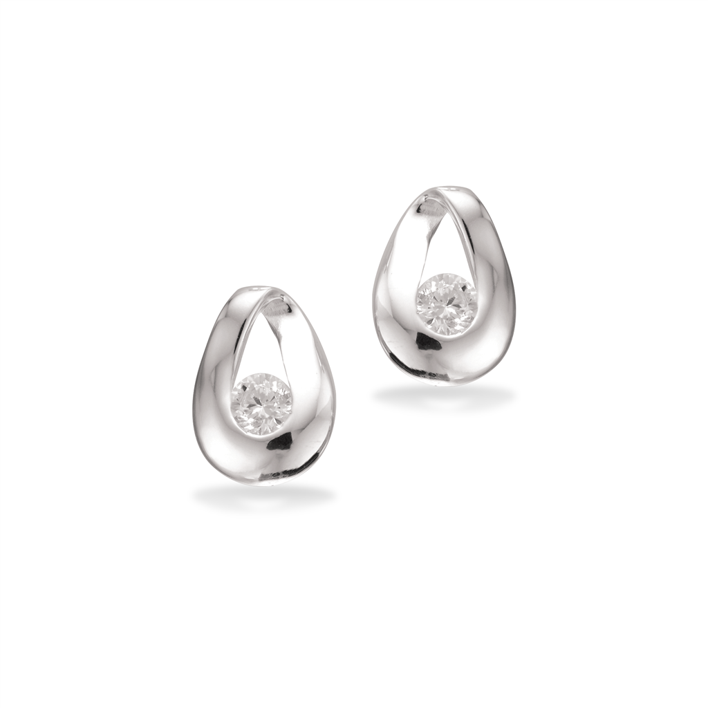 ØRERINGE CUBIC ZIR. SØLV