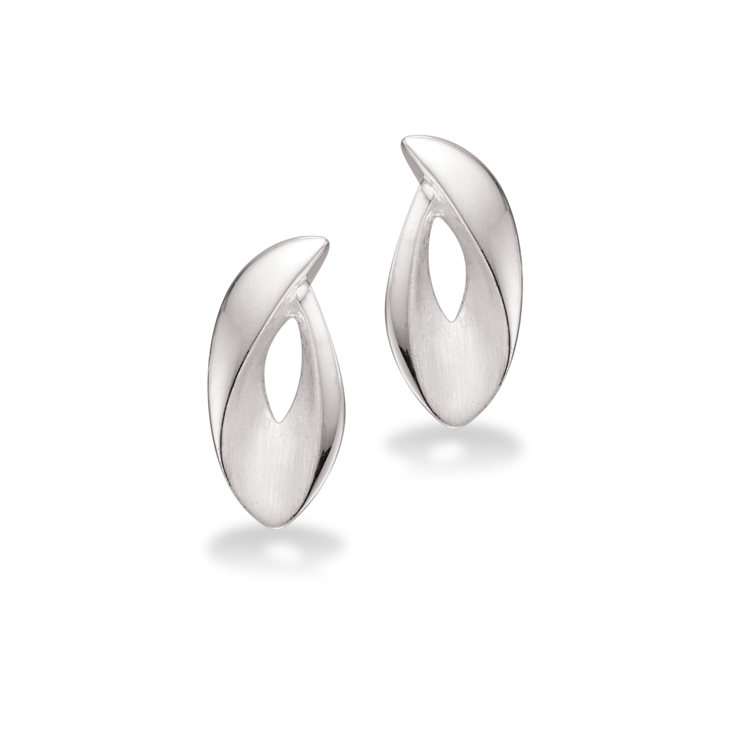 ØRERINGE MAT/BLANK SØLV