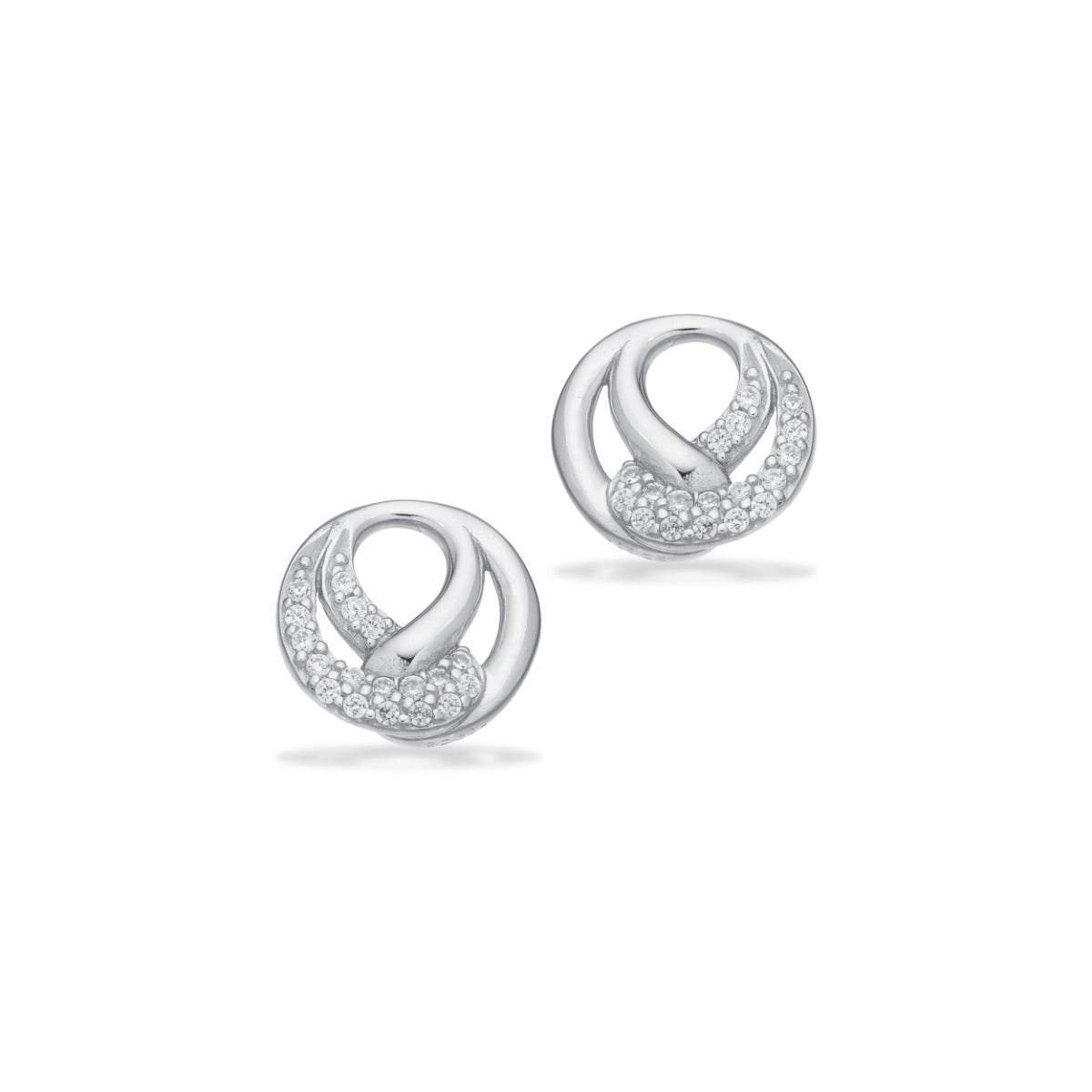 ØRERINGE CUBIC ZIR. SØLV RH.