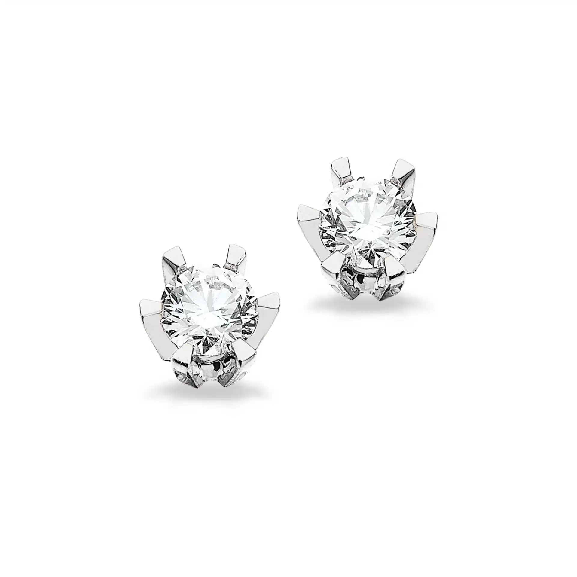 14KT HV ØRESTIK PRINSESSE 0,50