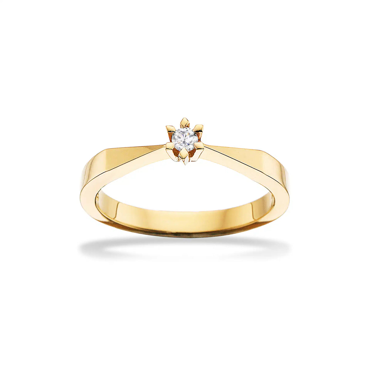 VICTORIA RING 14 KT. RD 0,05 G-TW/SI