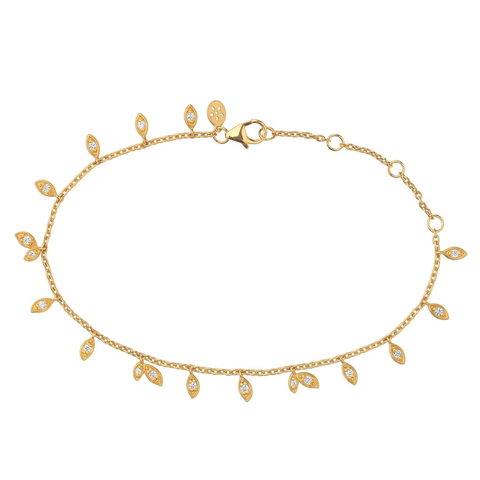 SØLV/FG ARMB. JUNGLE VINE SPARKLE