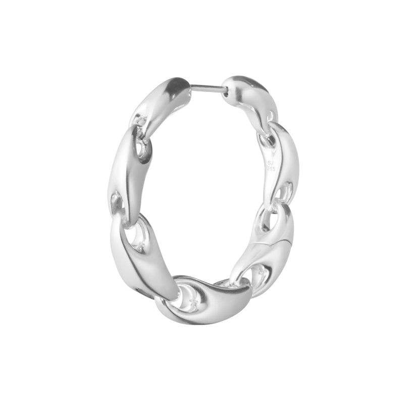 REFLECT LARGE CHAIN HOOP 652H SILVER LEFT