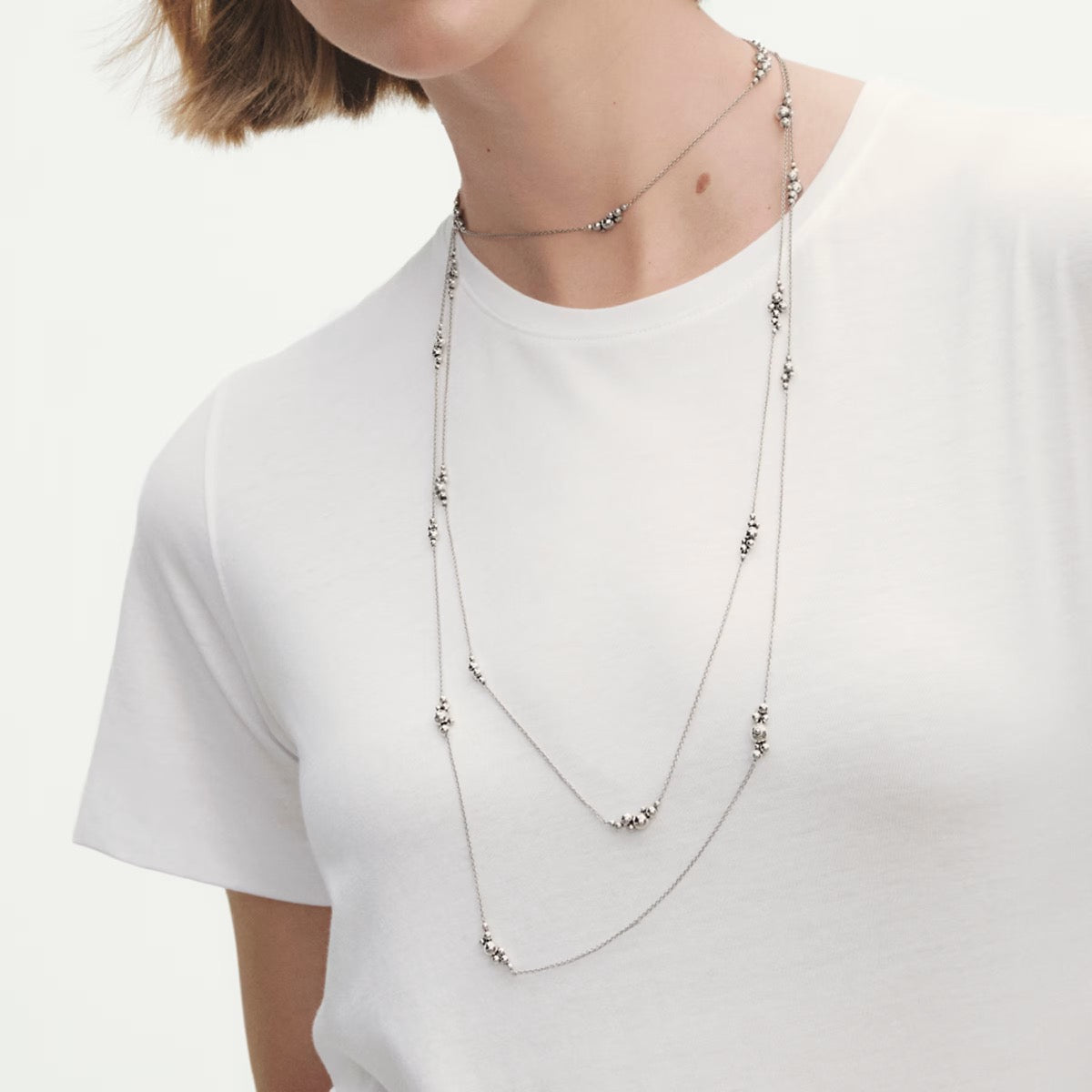 GRAPE SAUTOIR 551N SILVER 120