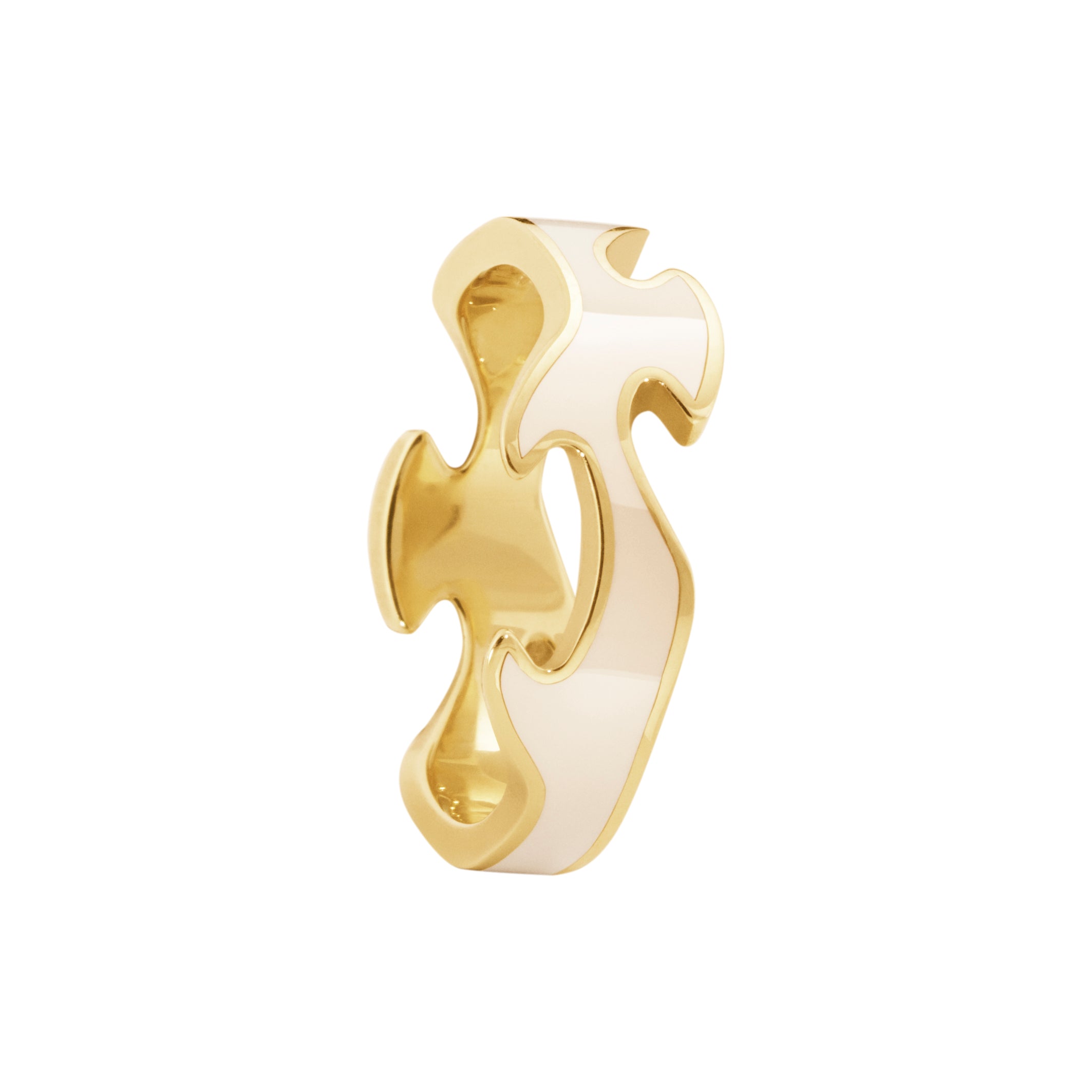 FUSION CENTER RING 1658 YG BEIGE HYCERAM
