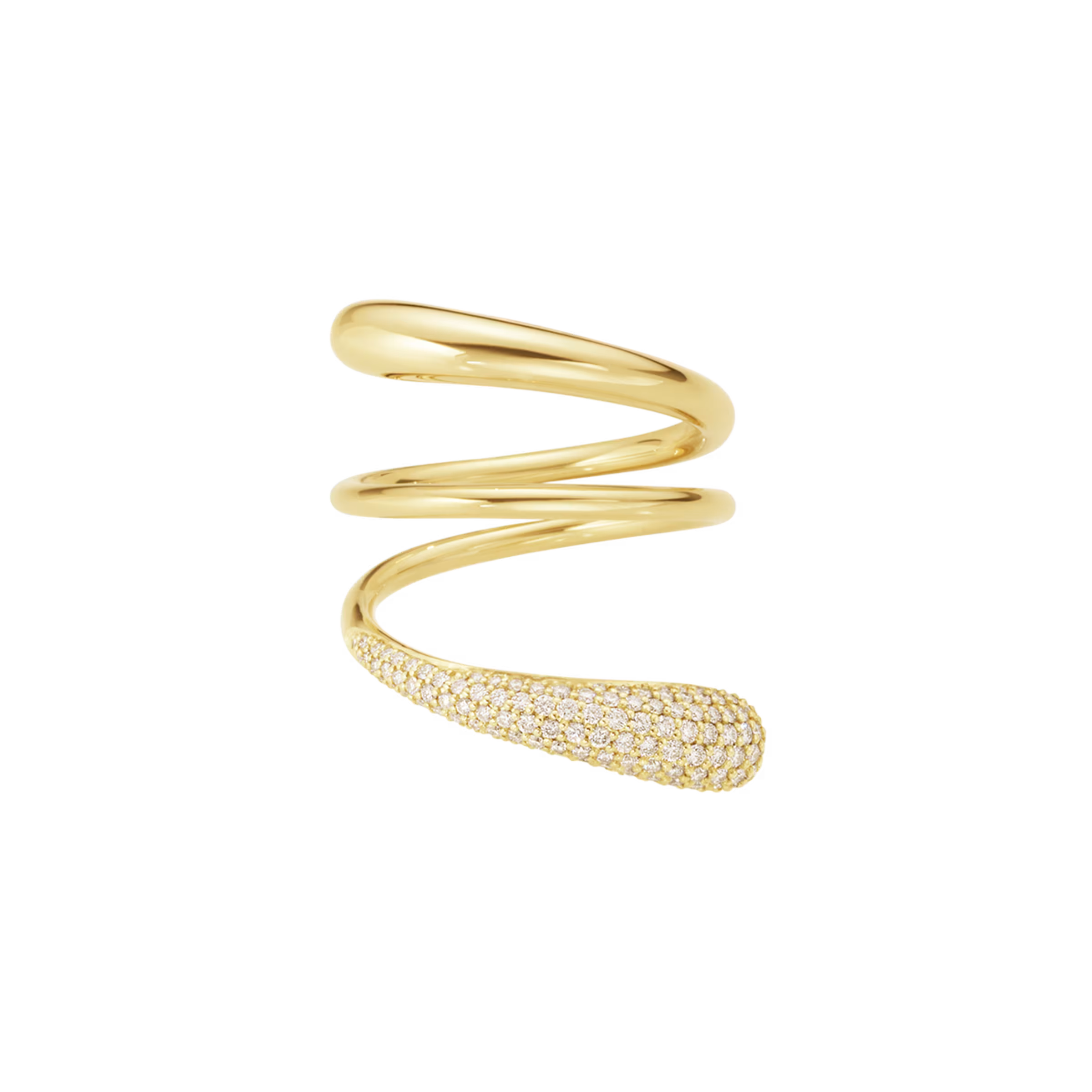 MERCY TWIST RING 1636E YG DIAMOND PAVÉ 0.49 CT