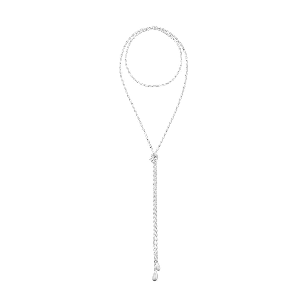 REFLECT LARIAT HALSKÆDE 652H SØLV 130 CM