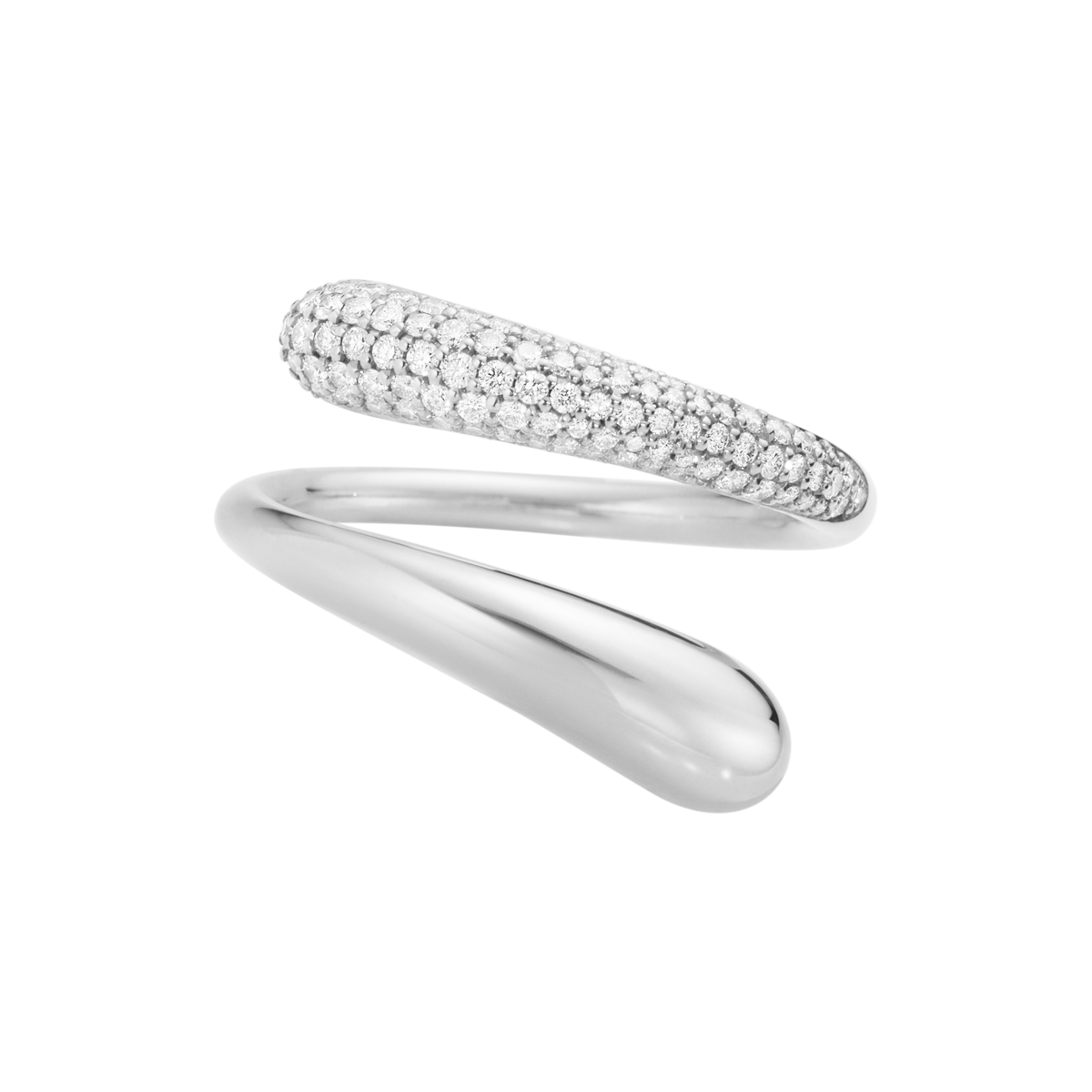MERCY TWIST RING 634N SI RH DIAMOND PAVÉ 0.37 CT
